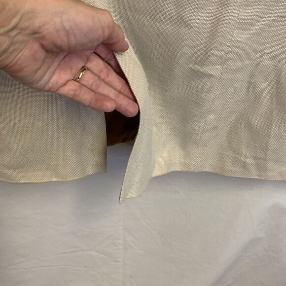 Pronto Moda Elite Cream Wool Silk Bamboo Woven Texture 2 Button Sport Coat 42R - Picture 11 of 14